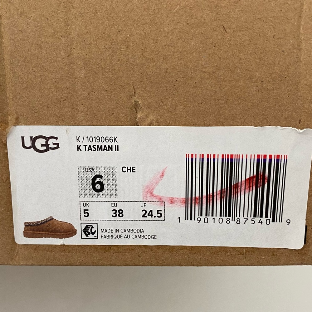 UGG Tasman Slippers Chestnut Kid’s 5 6 = Women’s 7 8 - Picture 16 of 16